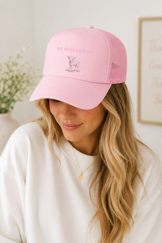 He Rescued Me Trucker Hat